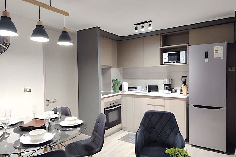 Prime | Depto. a pasos del metro- AC + wifi + Gym